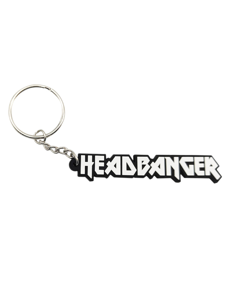 Headbanger Keychain-Black-Front