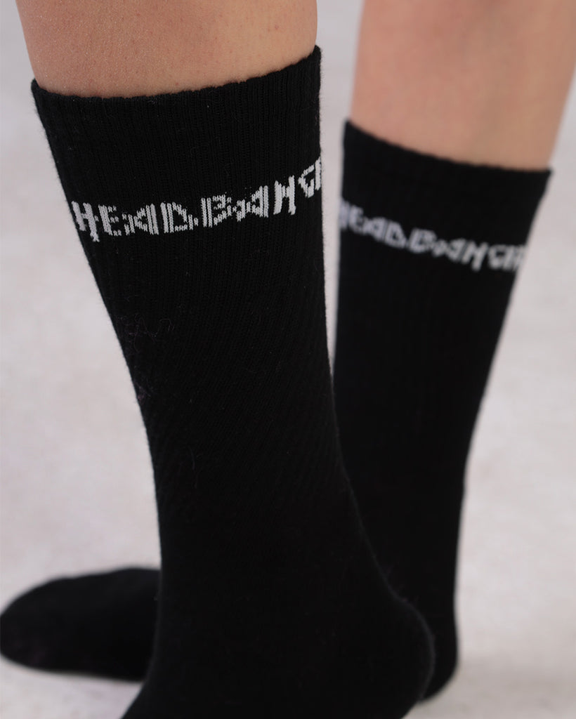 Headbanger Socks-Black-Detail1