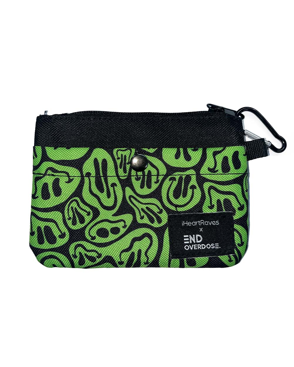 End Overdose x iHeartRaves Narcan Pouch Holder-Black/Neon Green-Front