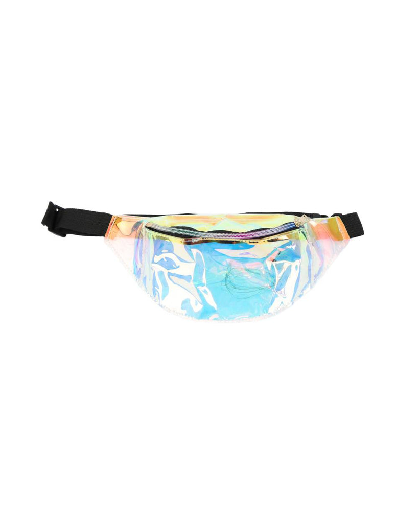 It's Glow Time LED Holo Fanny Pack-Iridescent_White-Front