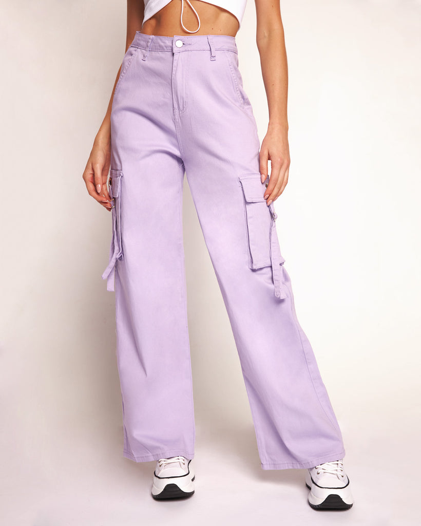 Lilac Loving Wide Leg Pants-Lavender-Regular-Front--Liberty---S