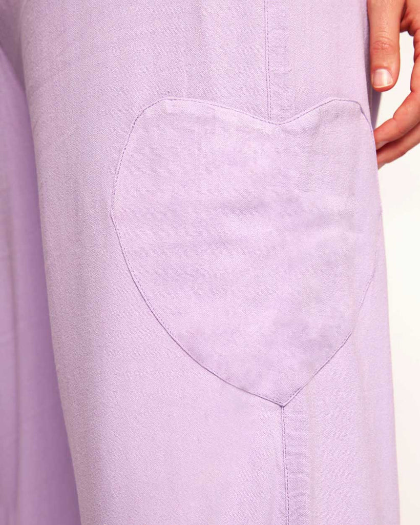 Lover Girl Parachute Pants With Heart Shaped Pockets-Lavender-Curve1-Detail--Makayla3---1X