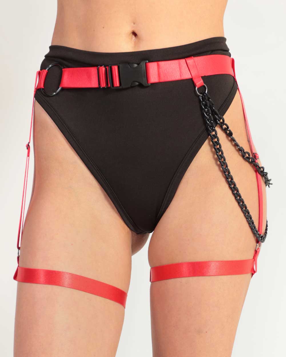 No Control Red Speed Clasp Harness-Red-Front--Hannah---One Size