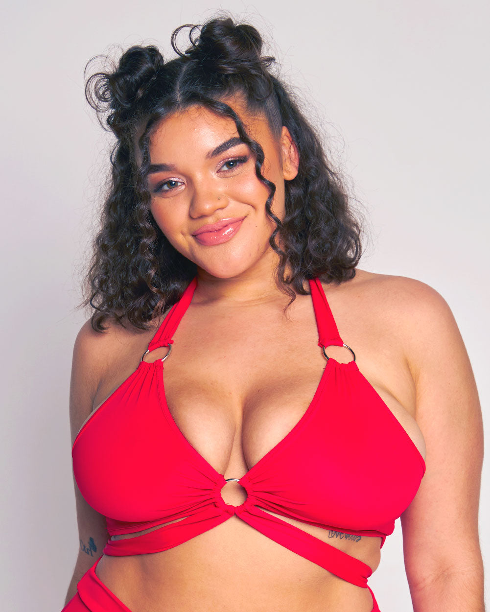 No Inhibition Recycled Fabric Top-Red-Curve1-Front--Makayla3---1X