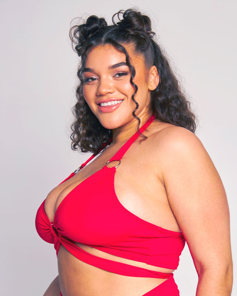No Inhibition Recycled Fabric Top-Red-Curve1-Side--Makayla3---1X