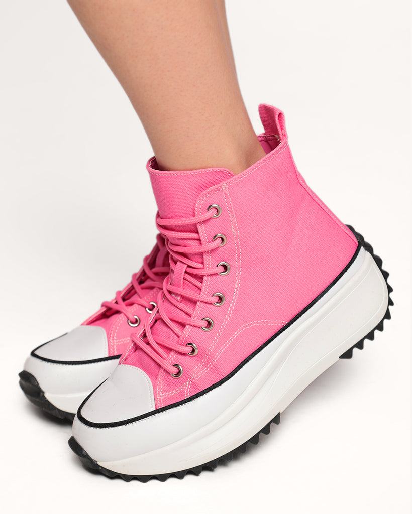 No Pressure Platform Lace-Up Sneakers-Pink-Regular-Side 2--Sarah2---7