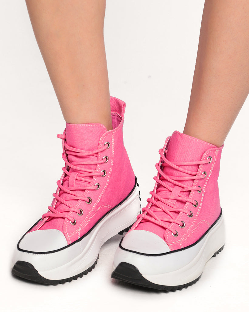 No Pressure Platform Lace-Up Sneakers-Pink-Regular-Front--Sarah2---7