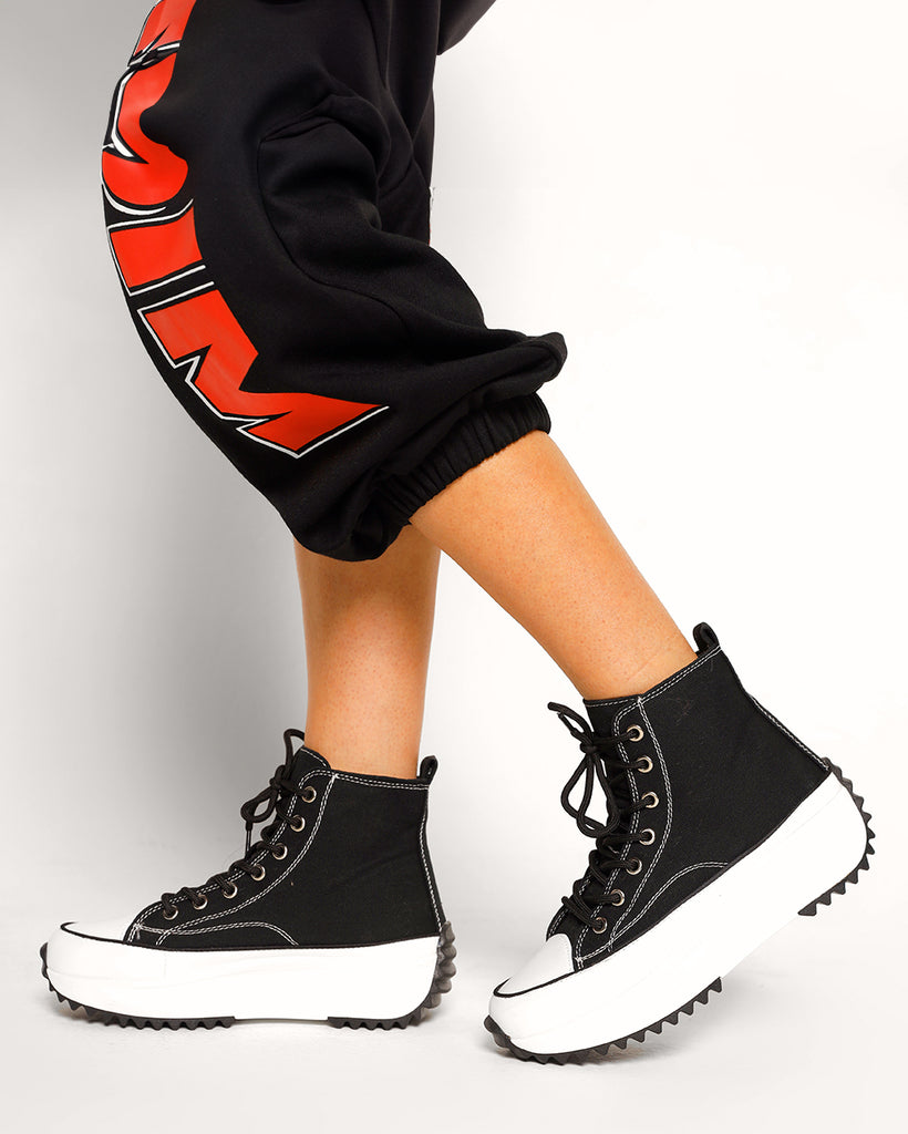 No Pressure Platform Lace-Up Sneakers-Black-Regular-Side 2--Sarah2---7