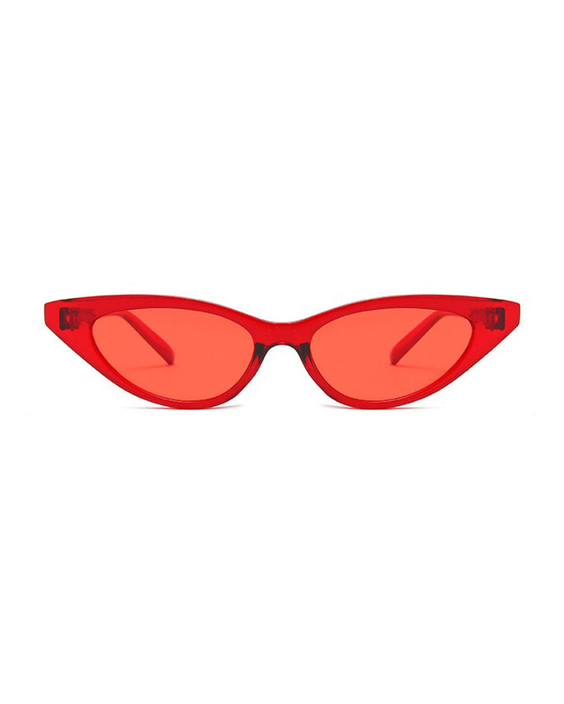 Pretty Kitty Cat Eye Sunglasses-Red-Front