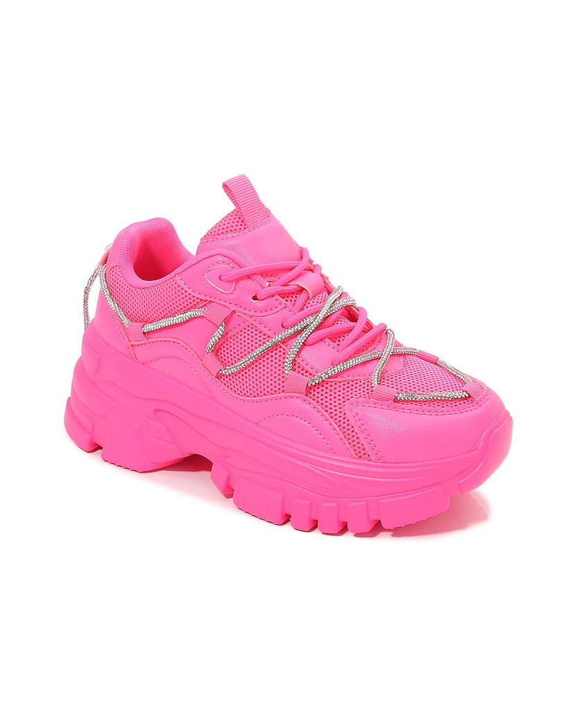Quantum Leap Platform Sneakers-Hot Pink-Regular-Mock--Model---5