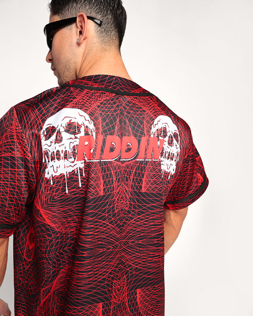 Rebel Riddim Jersey-Black/Red/White-Regular-Detail--Eric2---L