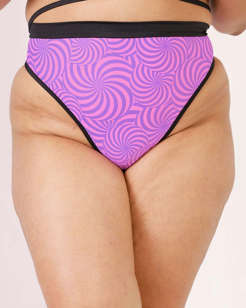 Rolita Couture x iHR Super Wonky Bootylicious Bottoms-Pink/Purple-Front--Silvia---2XL-Curve1