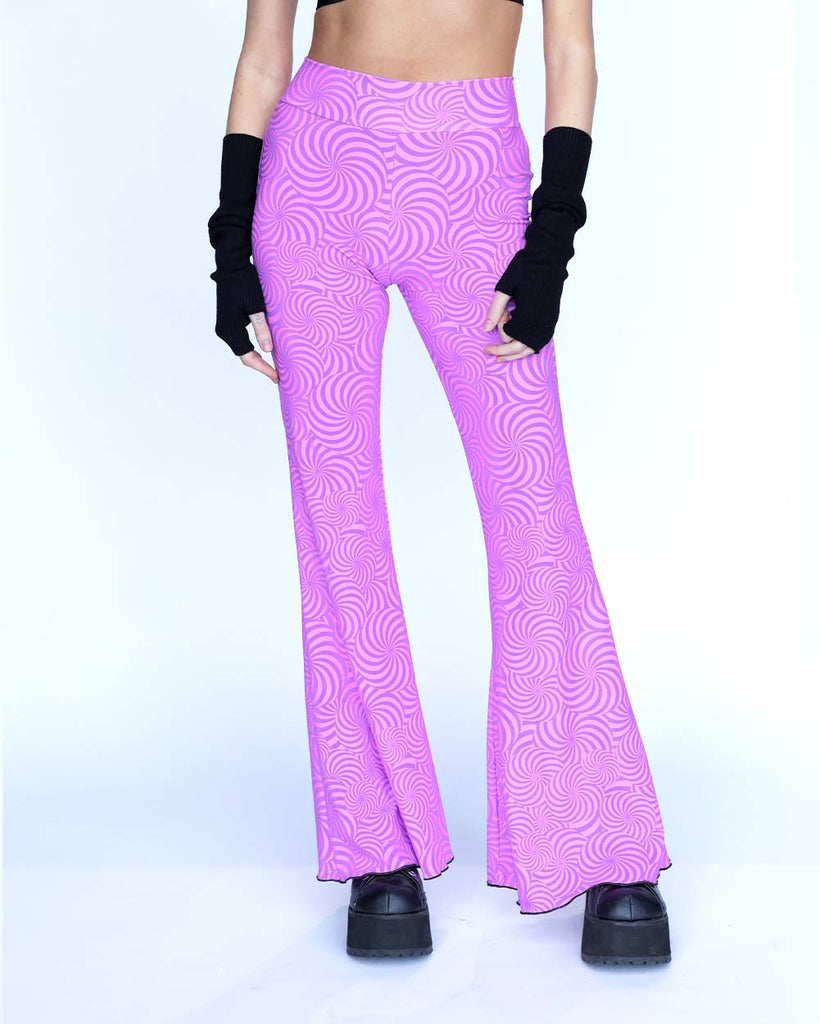 Rolita Couture x iHR Super Wonky Flirt with Me Bell Bottoms-Pink/Purple-Front--Lex---S
