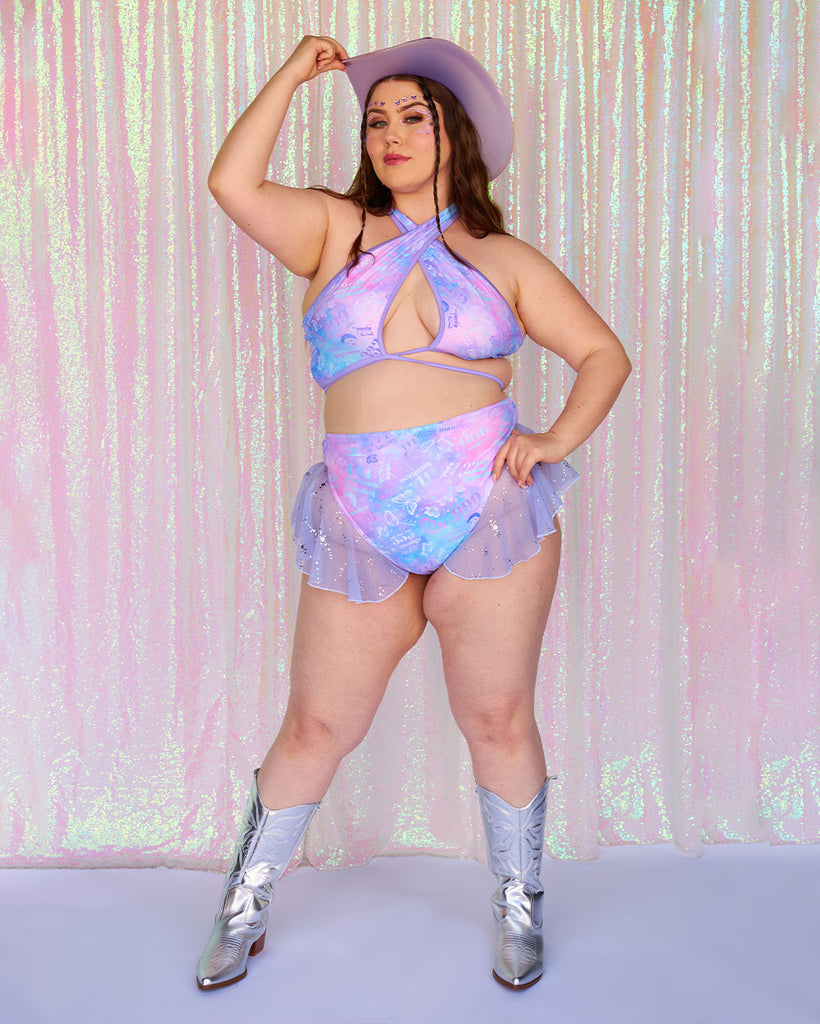 Rolita Couture x iHR Forever Angel Astral Ruffle Bottoms-Baby Pink/Lavender-Curve1-Full--Milani---2XL