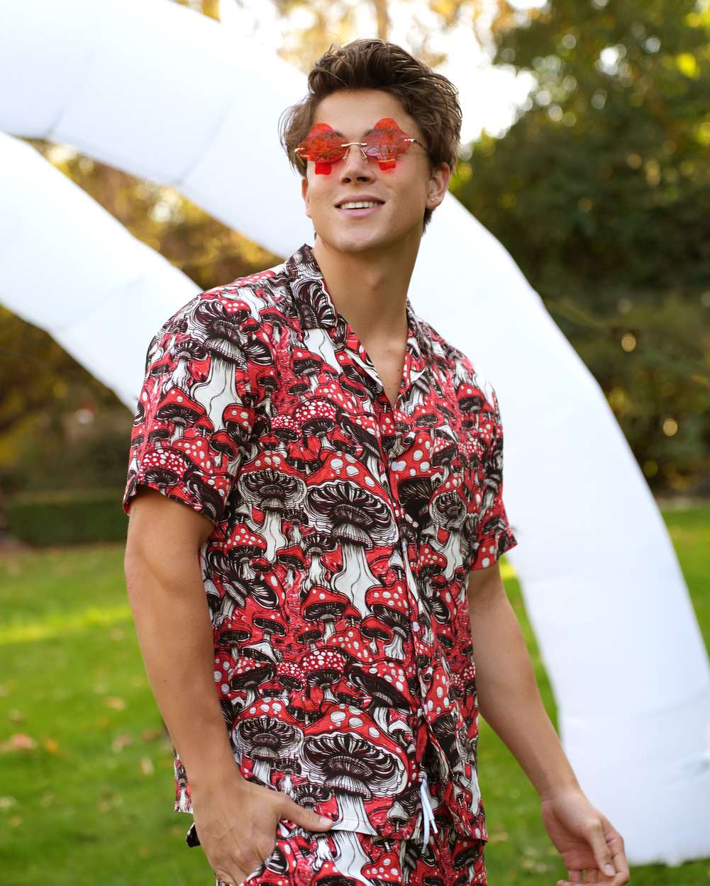 Secret of Life Mushroom Camp Shirt