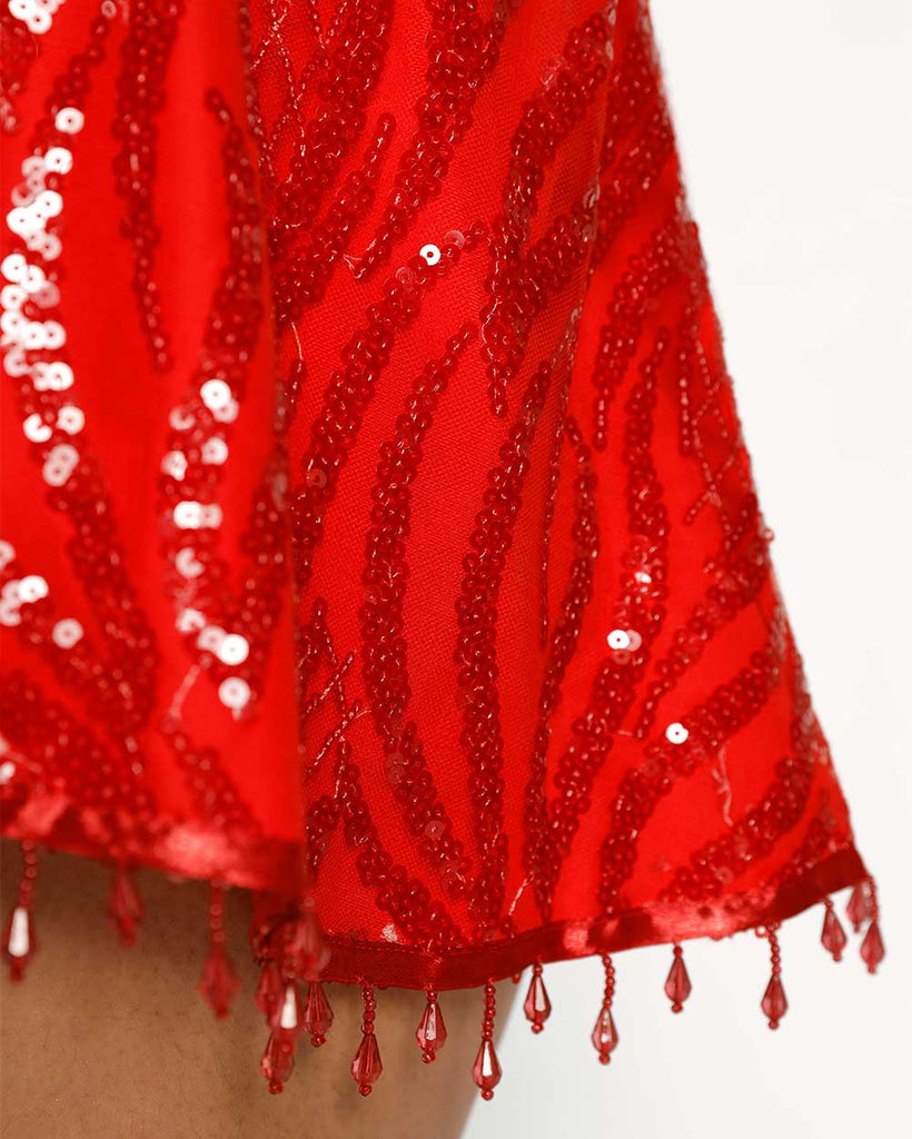 So In Love Sequin Skirt-Red-Curve1-Detail--Silvia---1X