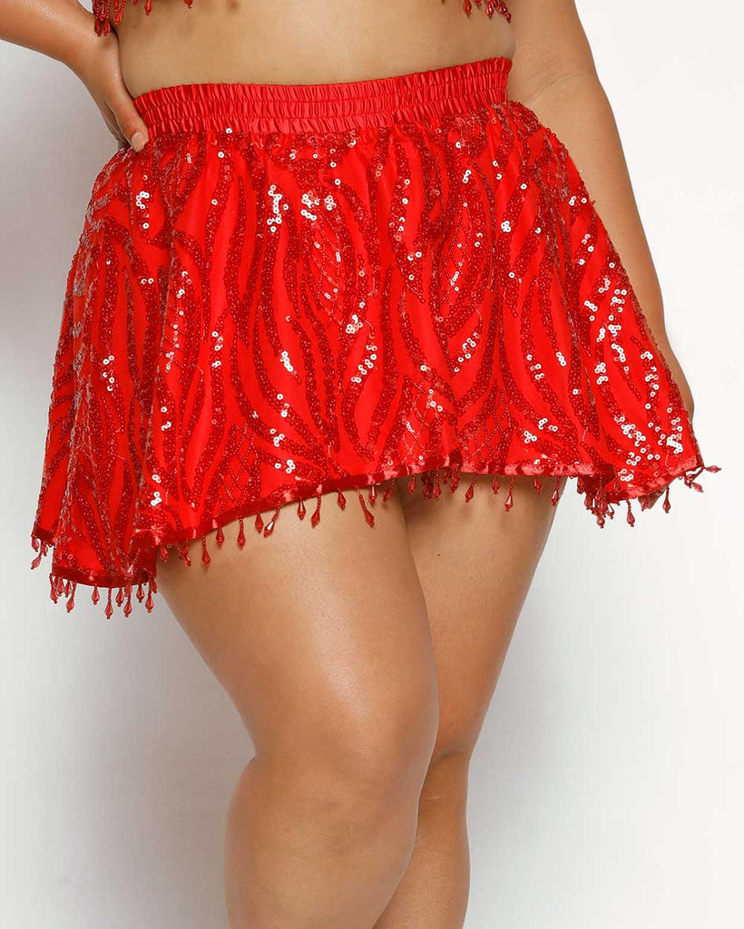 So In Love Sequin Skirt-Red-Curve1-Front--Silvia---1X