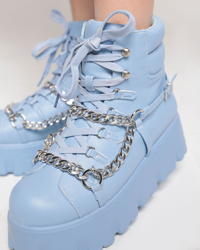 Stompz Chunky Chain Boots-Baby Blue-Regular-Detail--Model---7