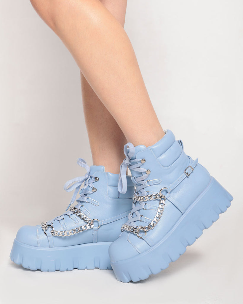 Stompz Chunky Chain Boots-Baby Blue-Regular-Side 2--Model---7