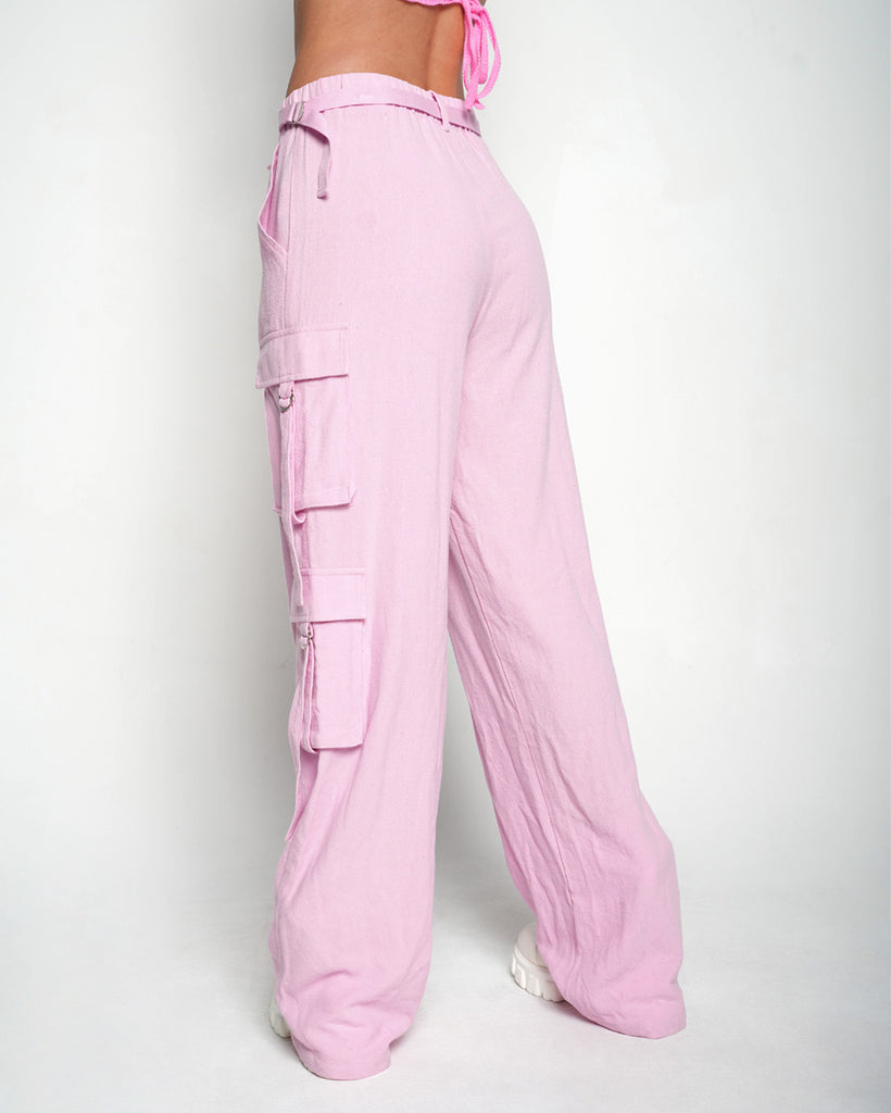 Strawberry Cream Parachute Pants-Baby Pink-Regular-Back--Sarah2---S