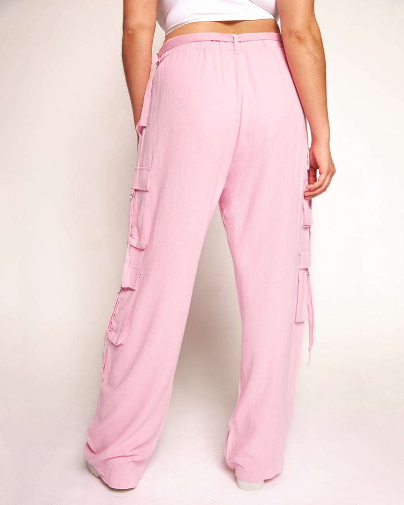 Strawberry Cream Parachute Pants-Baby Pink-Regular-Back-Curve1--Makayla3---1X