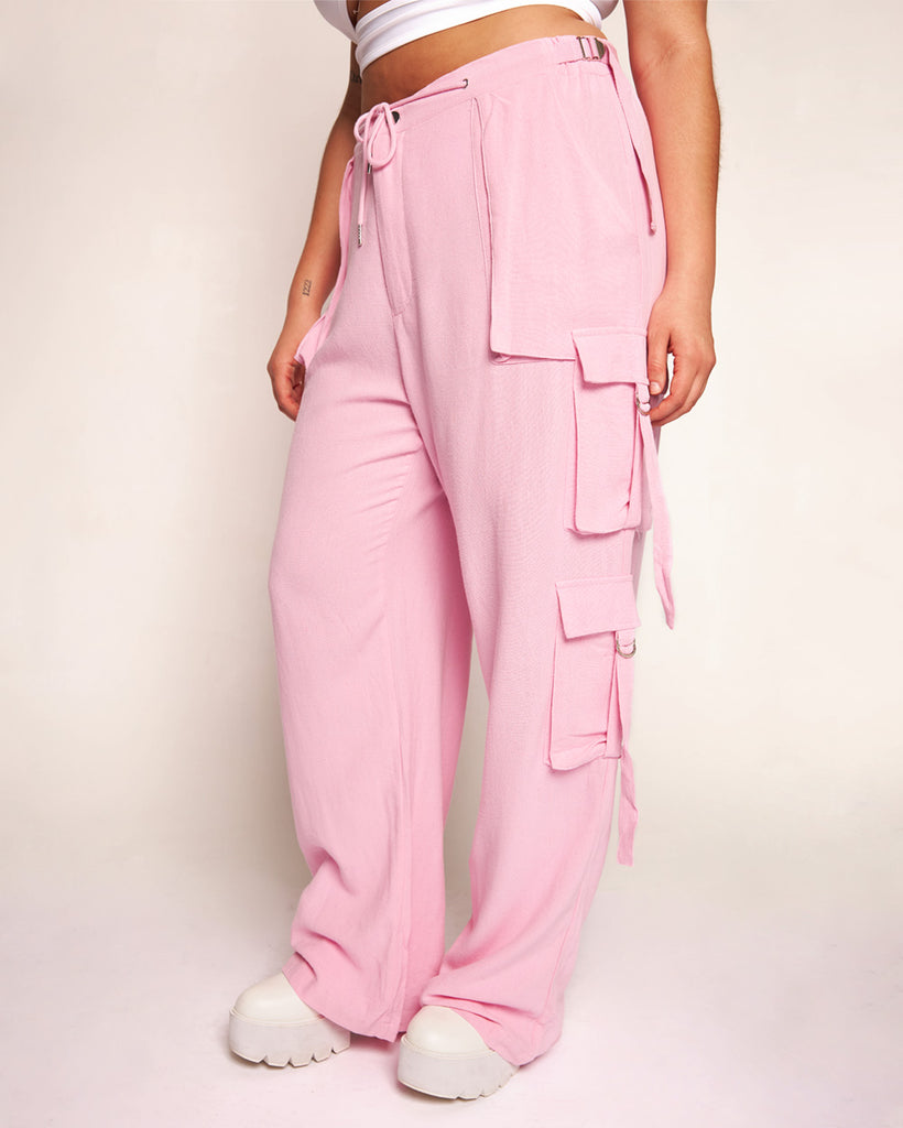 Strawberry Cream Parachute Pants-Baby Pink-Regular-Side-Curve1--Makayla3---1X