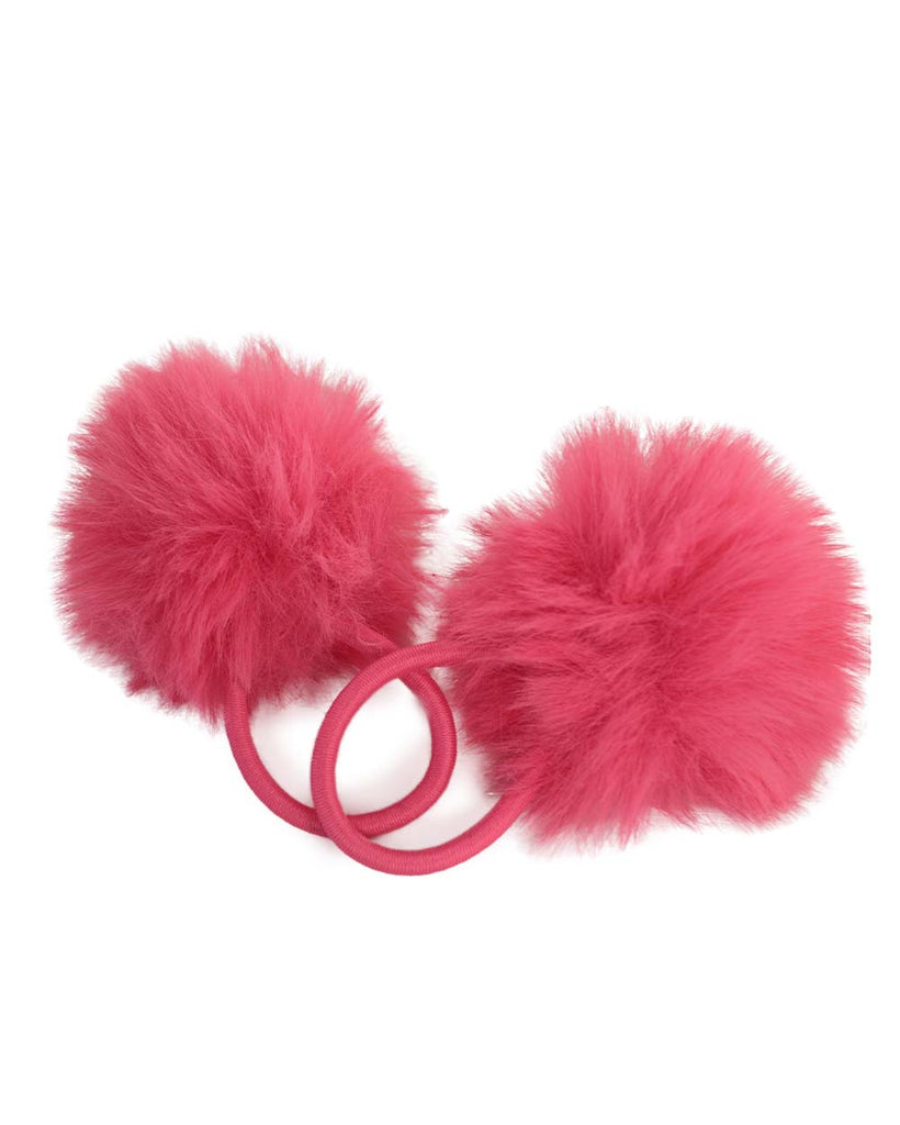 Sweet Talk Furry Hair Ties-Neon Pink-Regular-Full--Sami---S