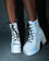 Thunderbolt Silver Reflective Lace Up Boots