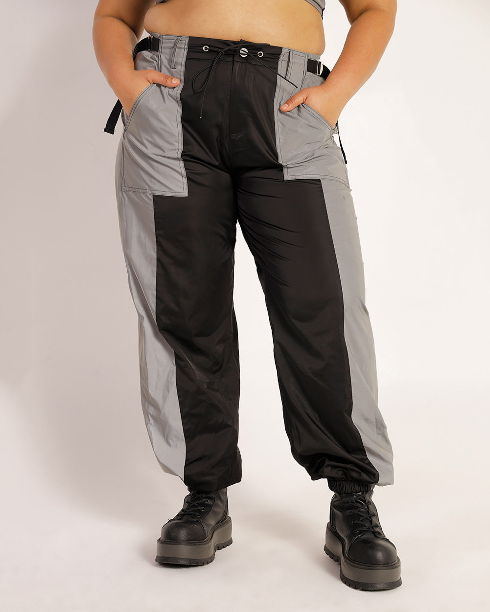 Time 2 Get Lit Reflective Cargo Joggers-Curve1-Black-Front--Silvia---1X