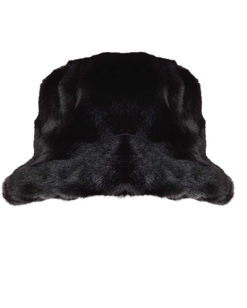 Ultra Fluffy Bucket Hat-Black-Regular-Lifestyle--Model---S
