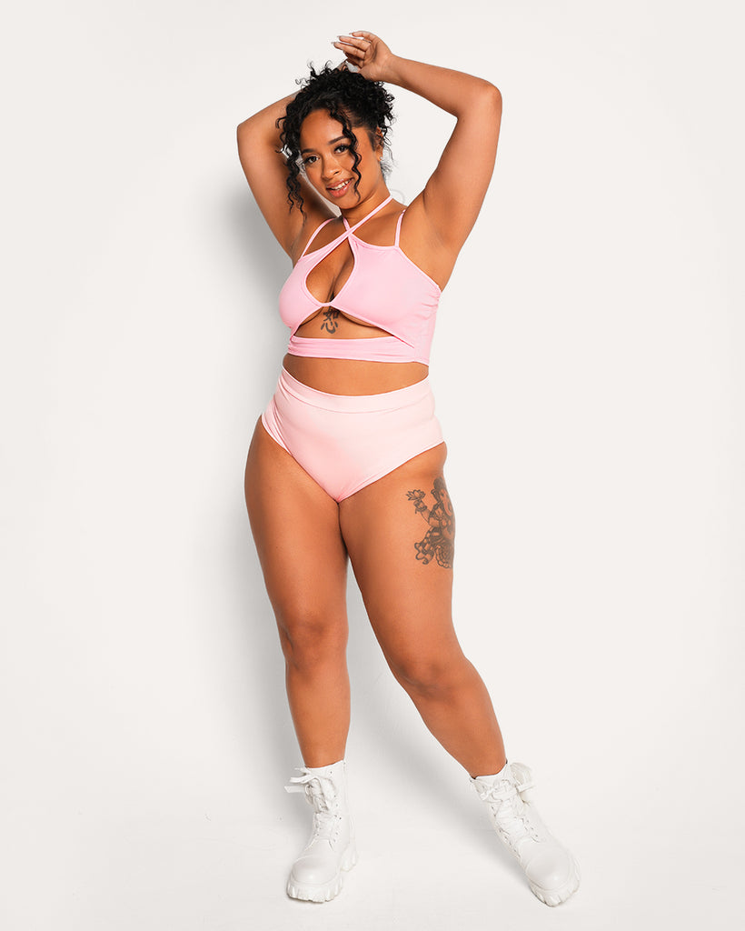Ultra Hi-Rise Booty Shorts 2.0-Baby Pink-Curve1-Full--Cassie---1X