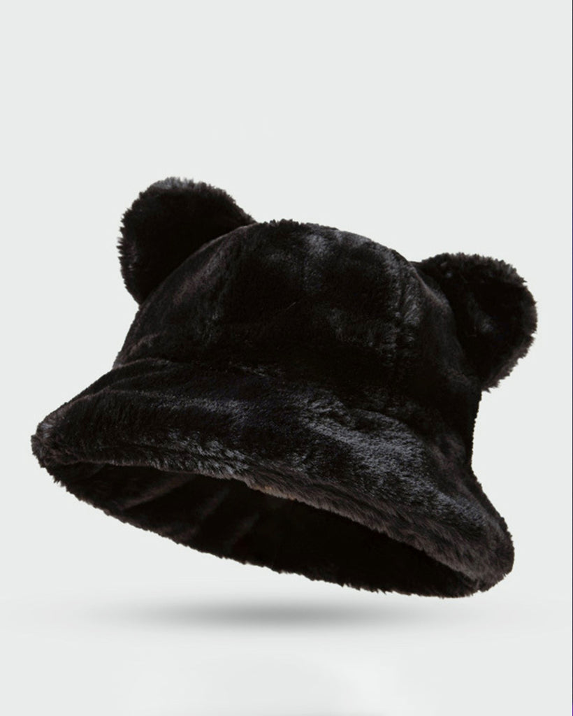 Cutesy Wootsy Bear Bucket Hat-Black-Regular-Front 2--Sarah2---S