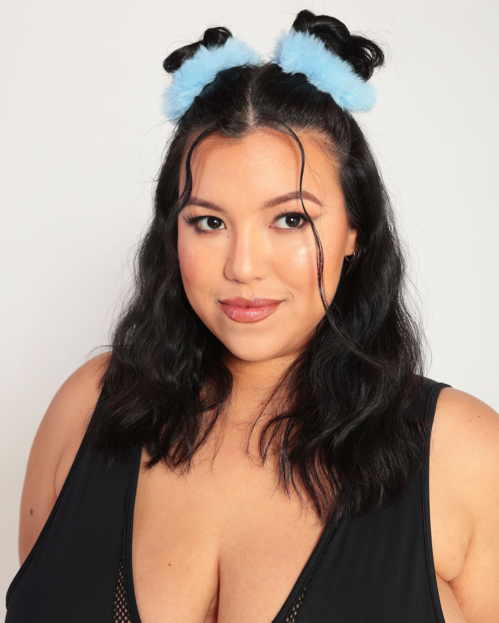 Ultra Furry Pocket Scrunchies-Baby Blue-Front