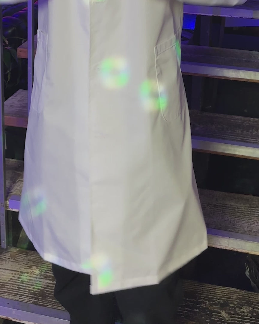 Mad Scientist Rick Sanchez Costume Set-Blue/White-Video