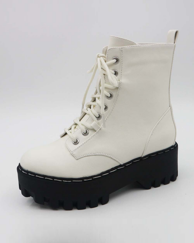 Road to Revenge Laceup Platform Boots-White-Regular-Side--Model---5.5