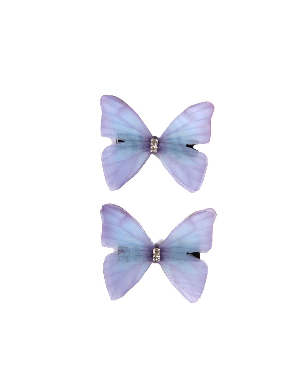 Lavender Butterfly Hair Clips