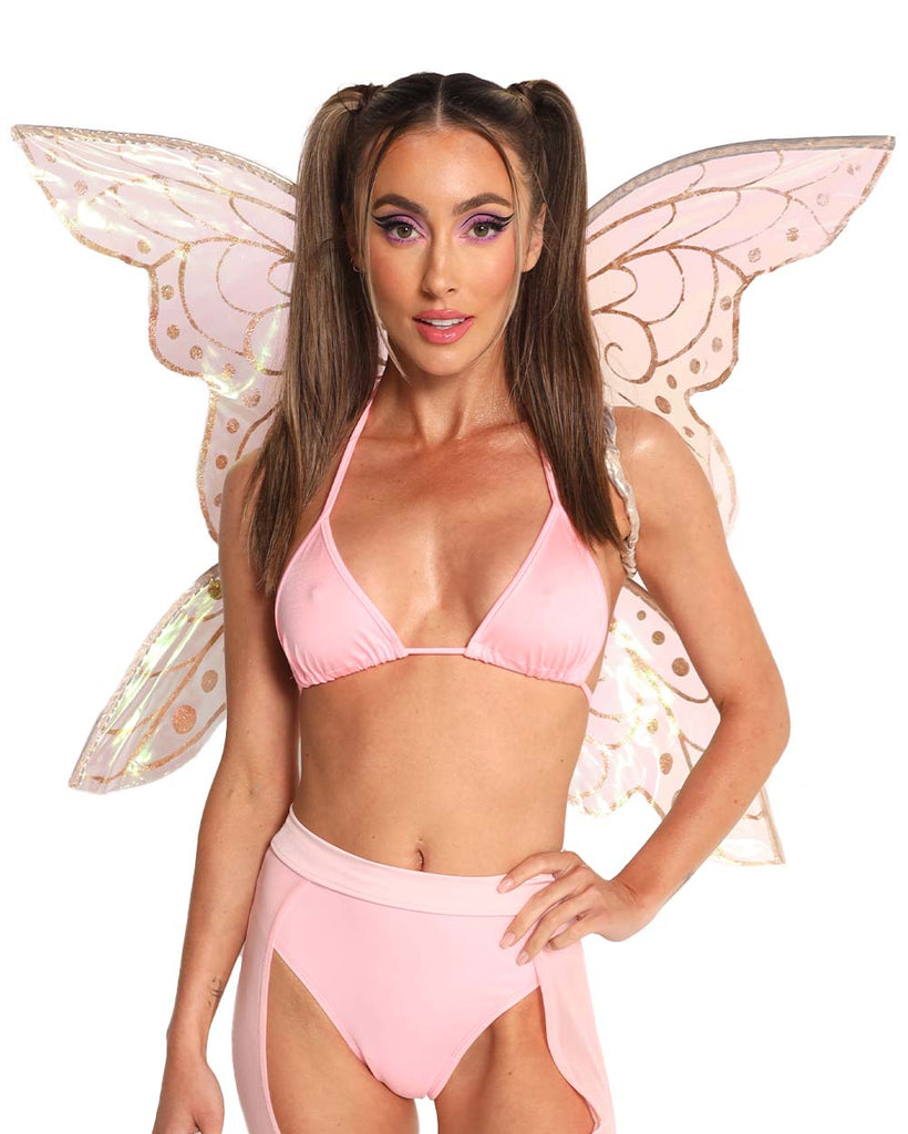 Fractal Fantasy Fairy Wings-Rose Gold-Front