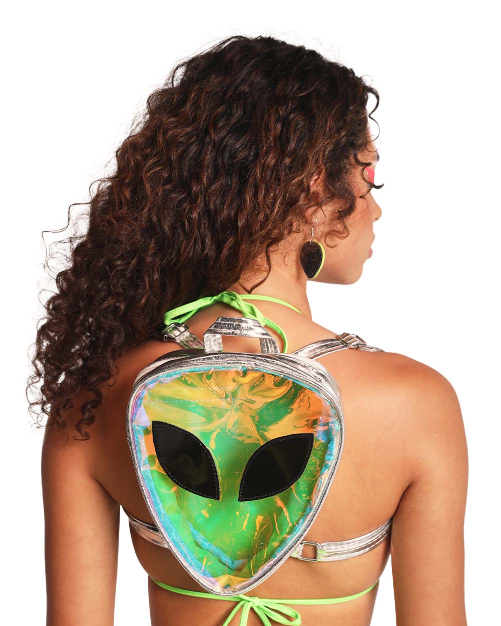 Alien Apocalypse Holo Backpack-Silver-Front