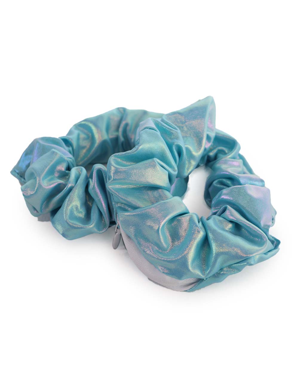 Happy Thoughts Holo Pocket Scrunchies-Baby Blue-Front