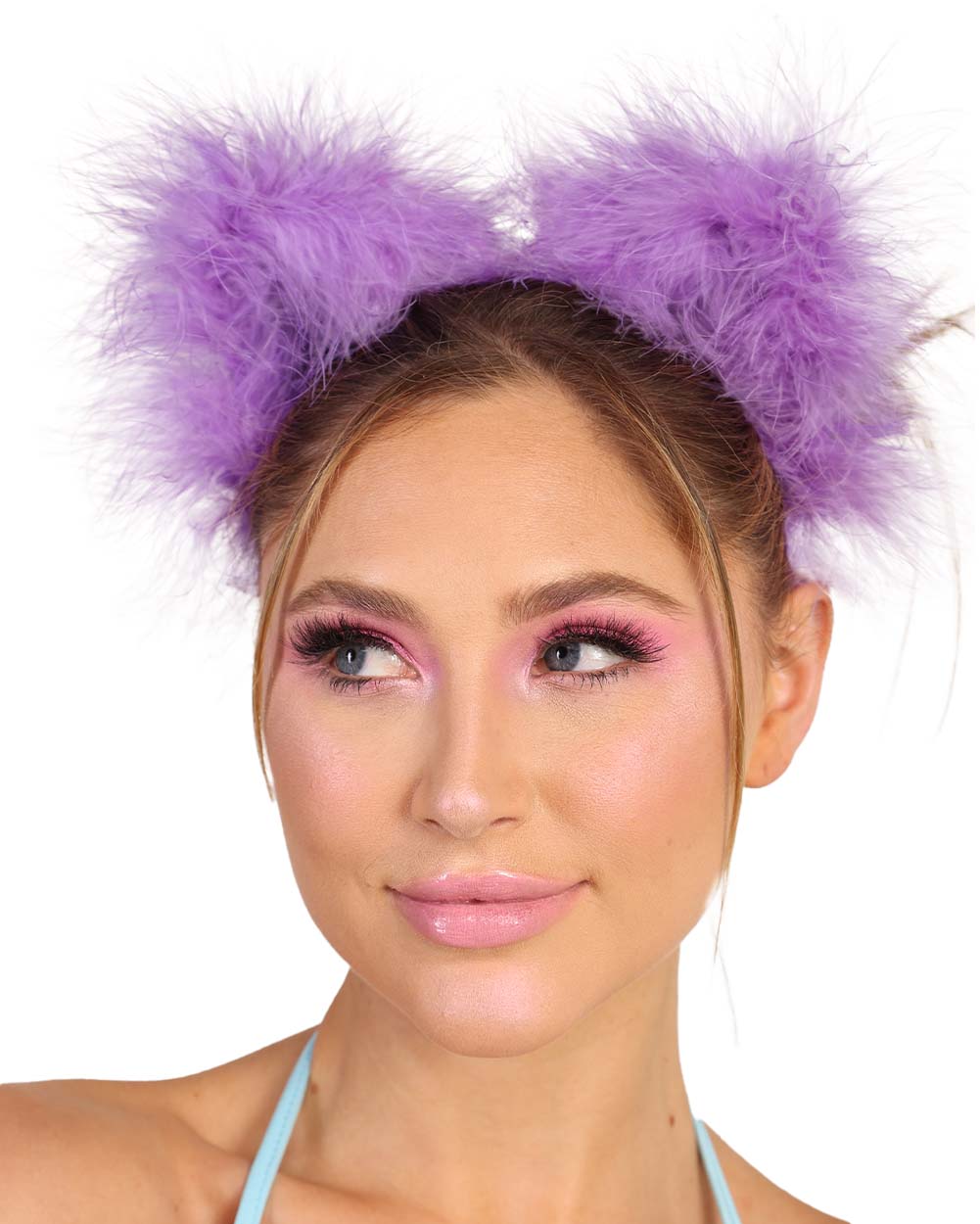 BrittsBlossoms Fluff Kitty Ears-Lavender-Front
