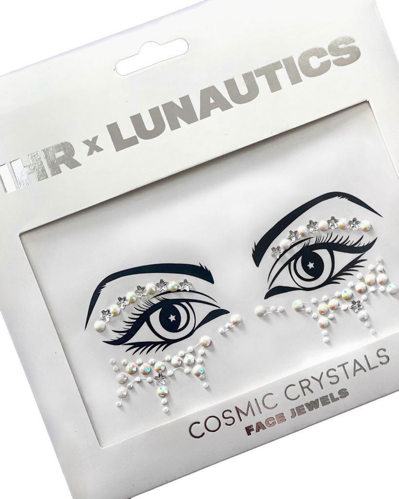 Lunita x iHR Match My Drip Face Jewels-Iridescent/White-Front2