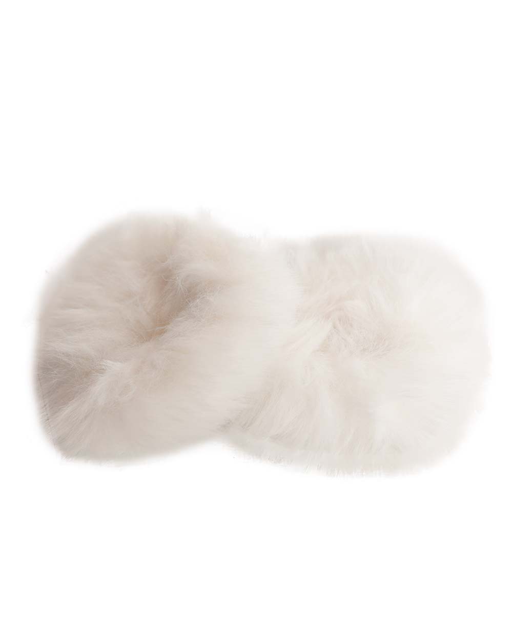 Ultra Furry Scrunchies-White-Front