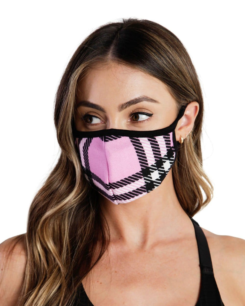 Like Totally Y2K Filtered Face Mask-Black/Pink-Front