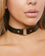 Faux Leather Choker with Mini Ring