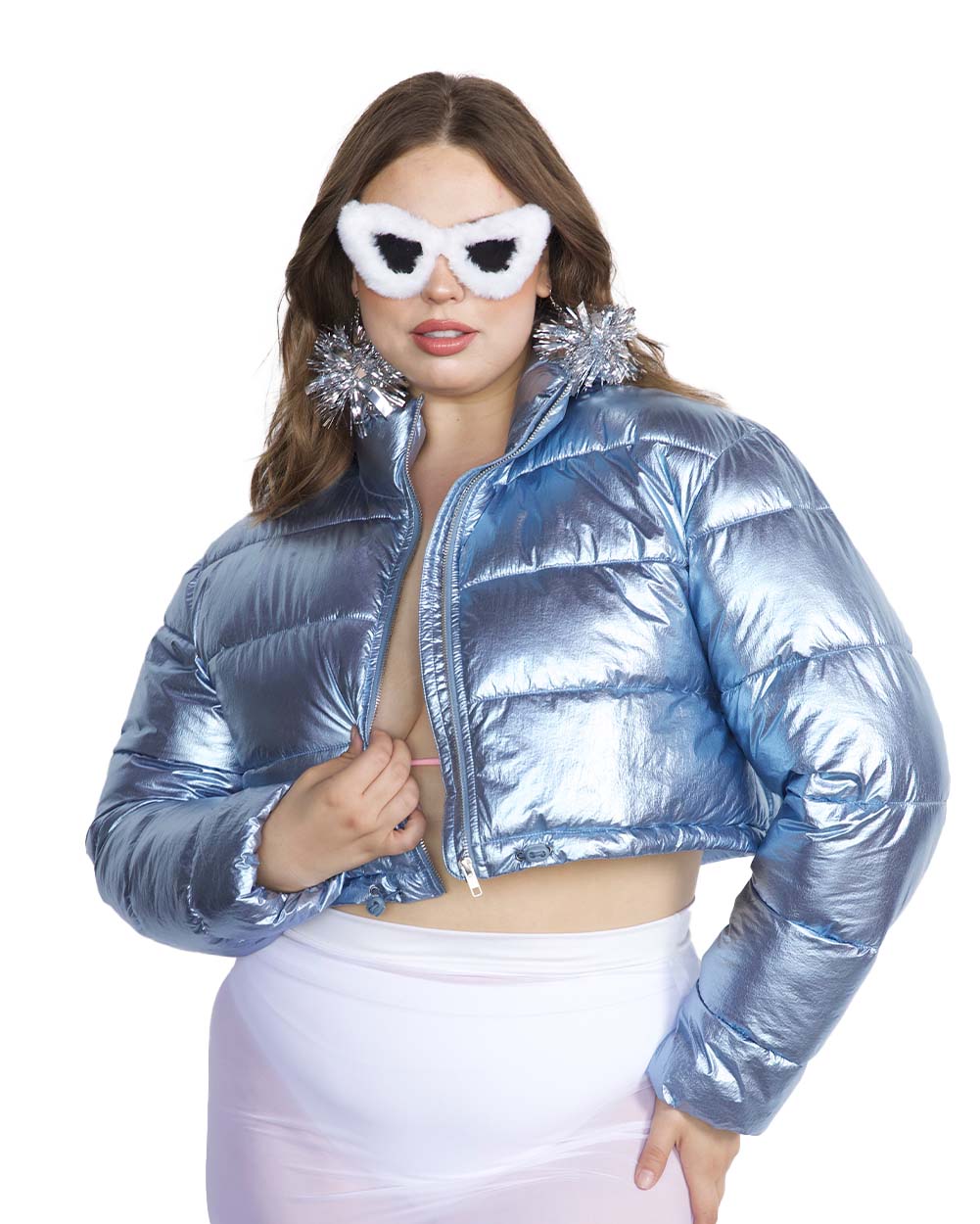 Fractal Fantasies Metallic Cropped Puffer Jacket-Curve1-Baby Blue-Front--Bailey---2X