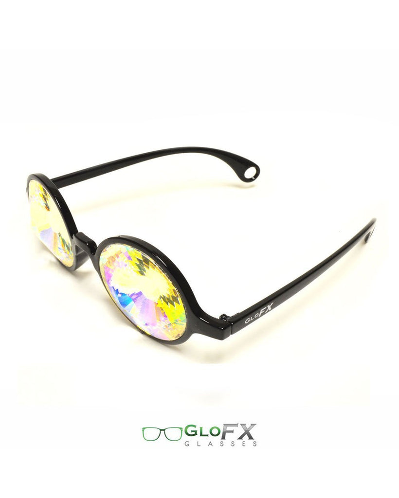 Rainbow Wormhole Kaleidoscope Glasses-Black-Top