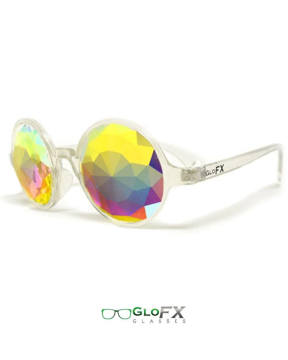 Crystal Kaleidoscope Glasses-Clear-Side