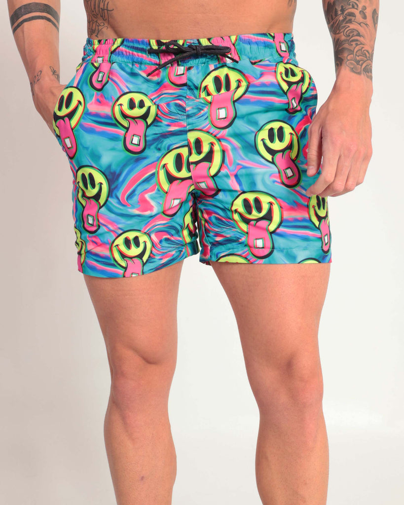 Happy Hour Shorts-Neon Blue/Neon Pink/Yellow-Front--Zach---L