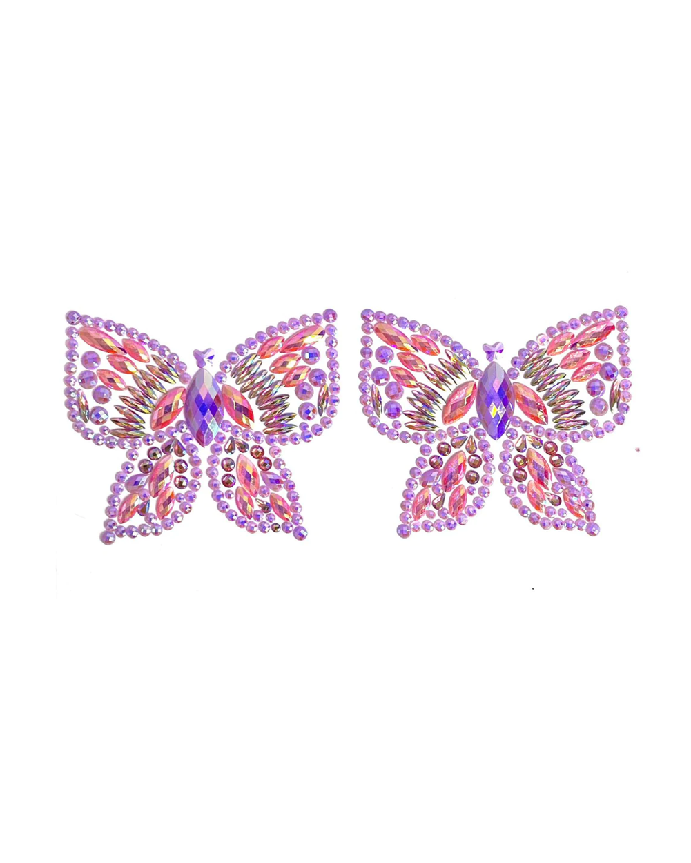 Lunautics Blush Kisses Butterfly Jewel Pasties-Lavender/Pink-Front