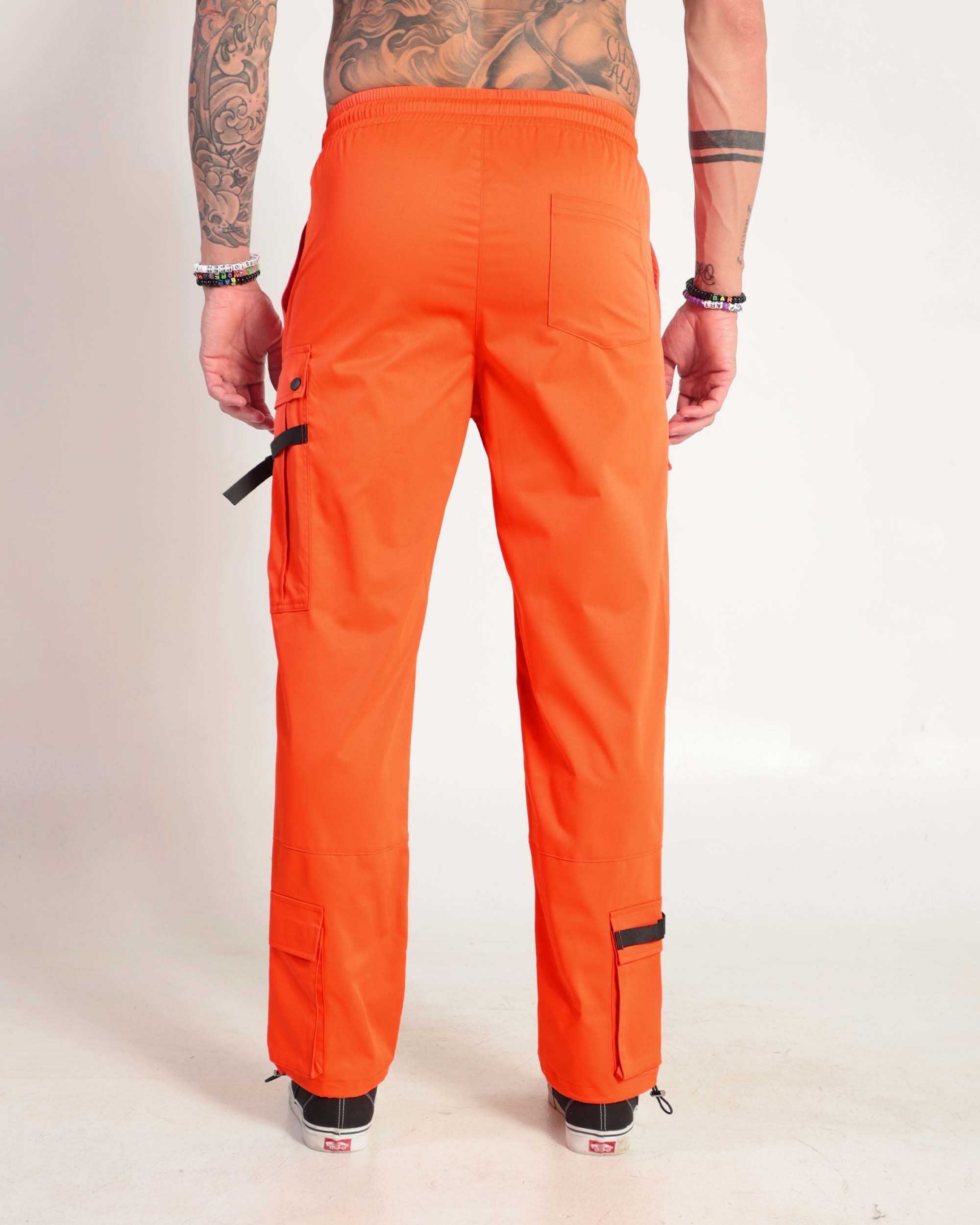 Mad Hustle Cargo Pants-Orange-Back--Zach---L